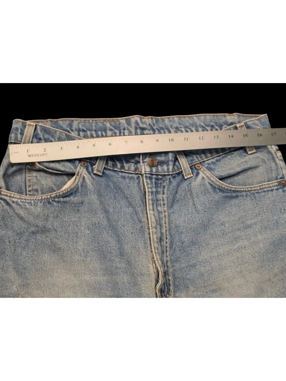 Vintage Levi’s 505 Orange Tab Jeans Made in USA W36x32 Straight Leg Denim